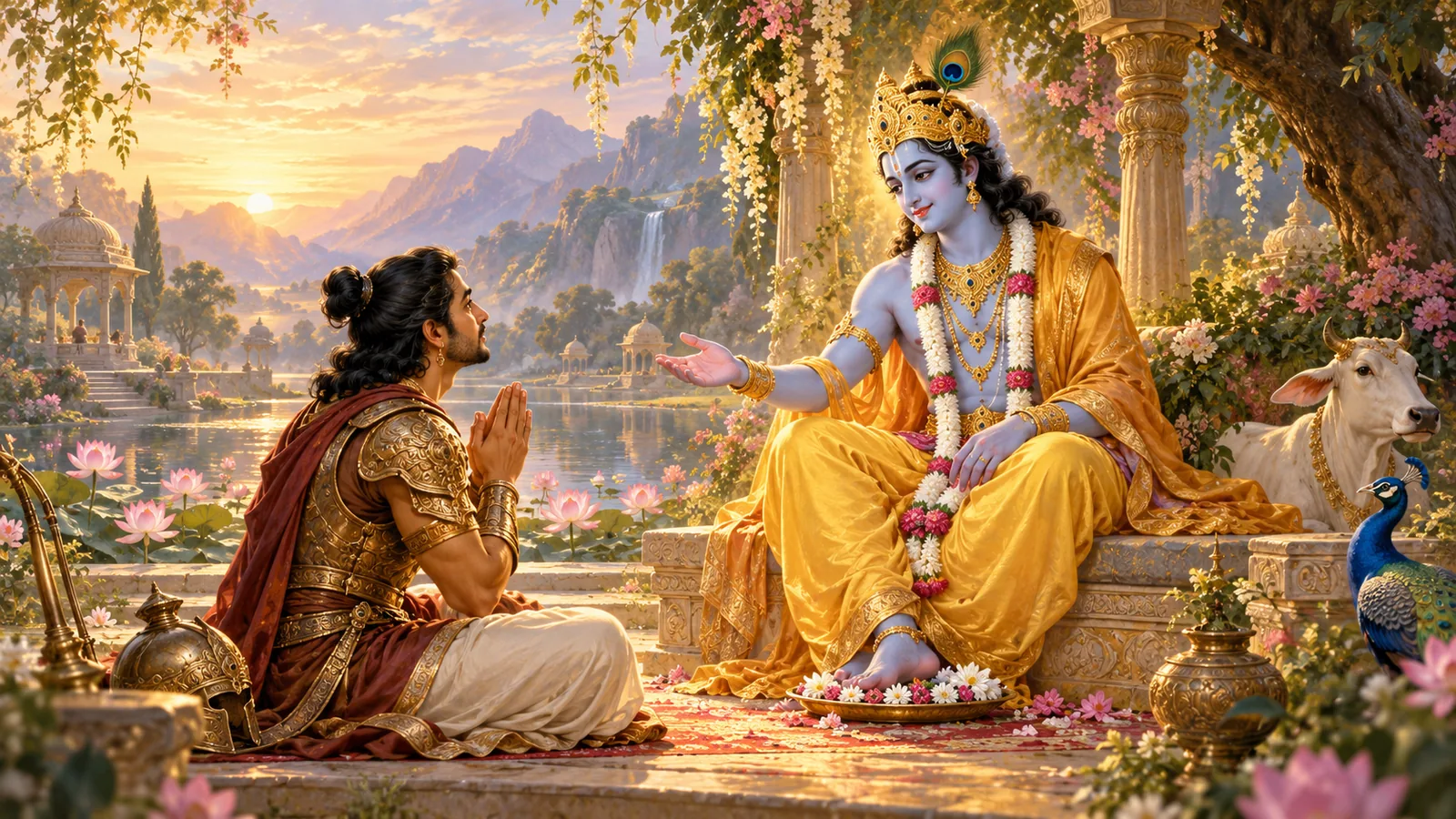 भागवत गीता अध्याय १२ भक्ति योग — शुद्ध भक्ति र प्रेमपूर्ण समर्पणको हृदयस्पर्शी चित्रण (Bhagavad Gita Chapter 12 Bhakti Yoga in Nepali)
